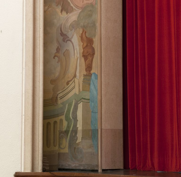 Salsomaggiore Terme, Teatro Nuovo, particolare del boccascena decorato da Marcello Avenali (foto Andrea Scardova, IBC) 2015